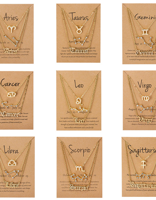 Load image into Gallery viewer, Zodiac Sign Pendant Necklace
